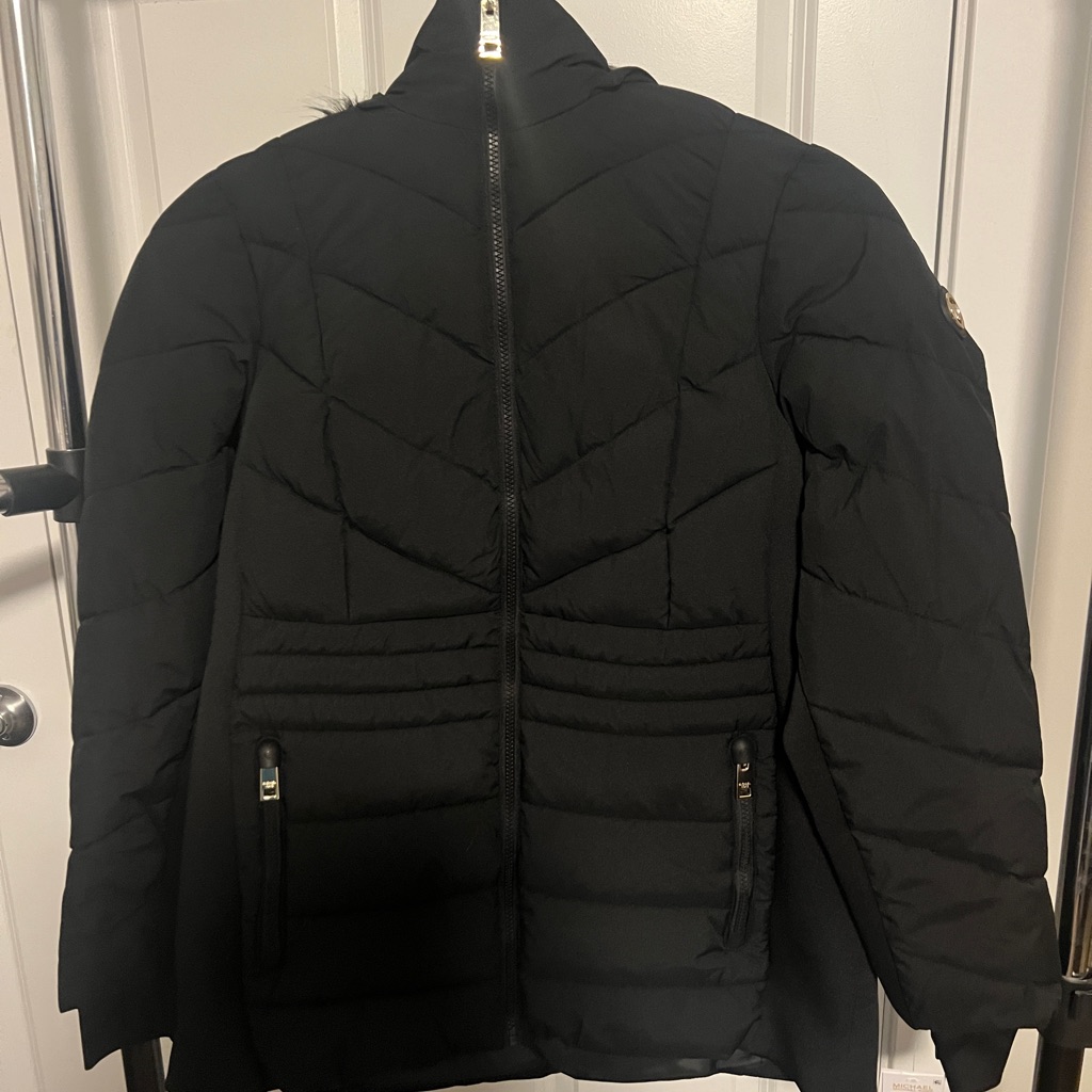 Michael Kors Black Jacket With Gold Logo